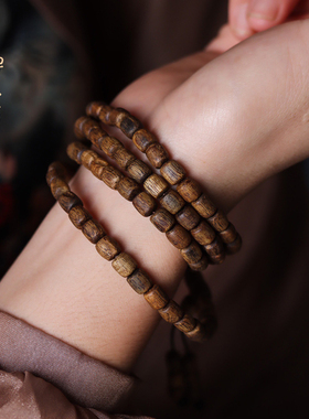 禅木匠海南沉香随形珠108颗手链