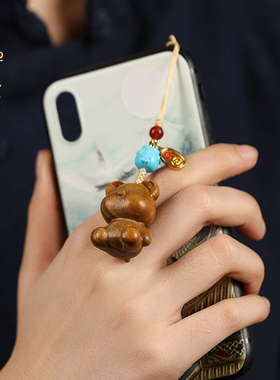 小吉熊手机链钥匙扣吊坠