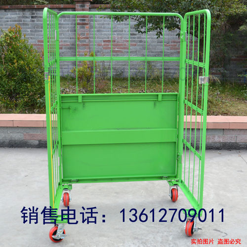 折叠式快递物流台车移动周转箱仓储笼车仓库搬运理货推车铁笼铁框 - 图3