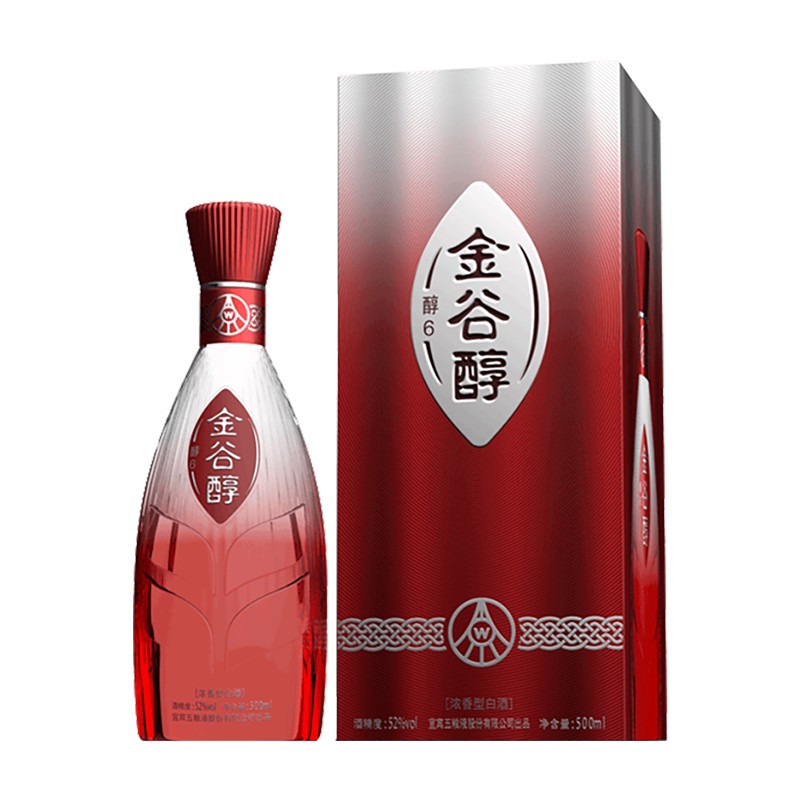 【正品保证】五粮液金谷醇（醇6）52度500mL*2瓶装浓香型白酒-图0