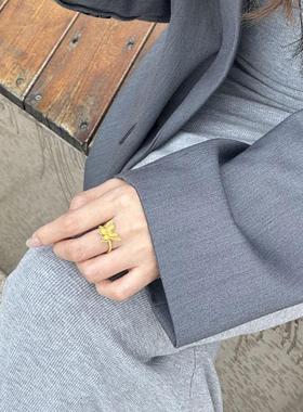 女合金古法花丝戒指开口