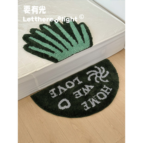 ins风 绿意之家系列 浴室防滑防滑垫床边毯 绿色系I人专属床边毯 - 图3