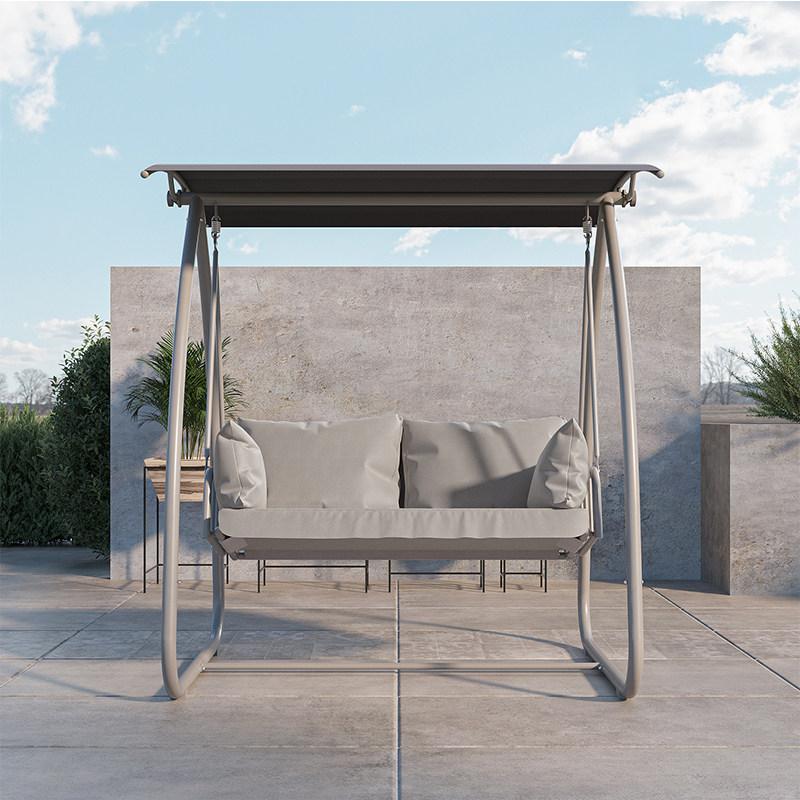 户外秋千庭院室外全铝家用阳台吊椅 仙作古木记户外秋千