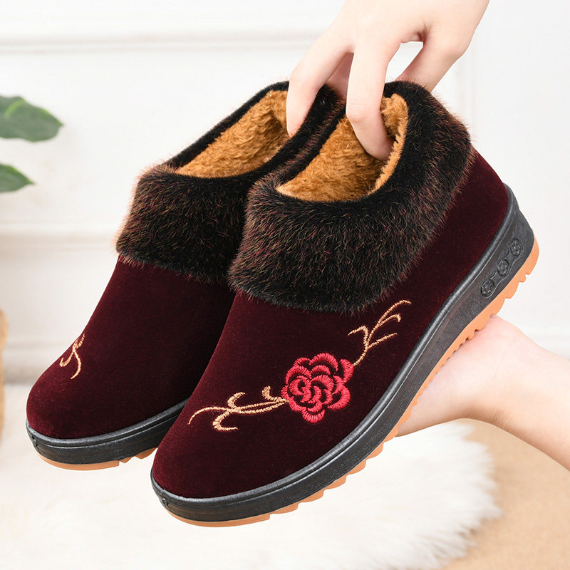 老北京布鞋女冬季加绒加厚老人棉鞋保暖防滑中老年棉靴平底奶奶鞋,淘宝优惠券,粉丝福利购,淘宝优惠卷