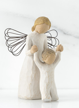 美国天使雕像祝福节日树脂