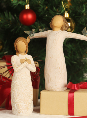 礼物雕像圣诞节朋友装饰摆件