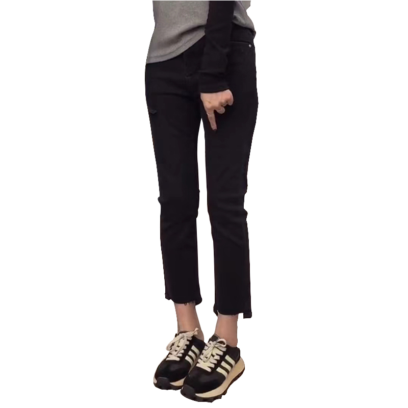 春季新款显瘦高腰大码牛仔裤女胖妹妹弹力九分小直筒烟管裤子八分,淘宝优惠券,粉丝福利购,淘宝优惠卷