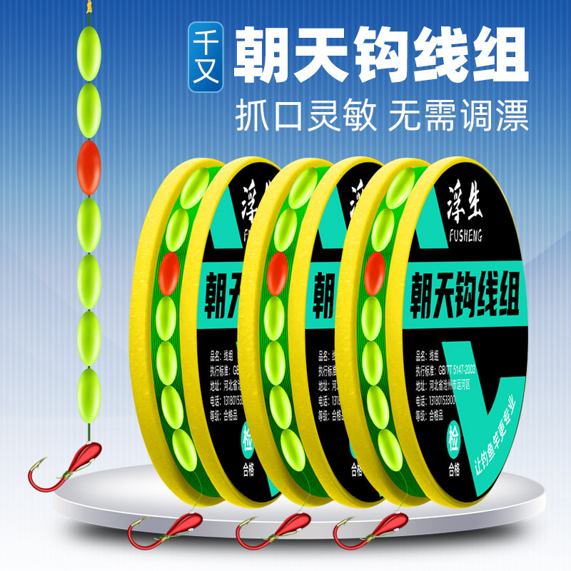 七星漂线组千又朝天钩传统钓鱼钩高灵敏度鱼线套装野钓鲫鱼漂成品,淘宝优惠券,粉丝福利购,淘宝优惠卷