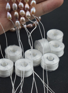 白色股线diy手工制作编织绳珠子