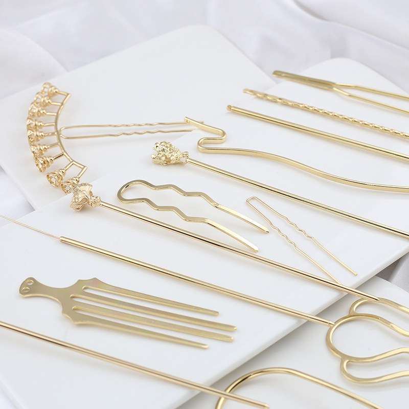 电泳保色纯铜U形发簪发梳发钗主体diy古风头饰步摇流苏饰品配件,淘宝优惠券,粉丝福利购,淘宝优惠卷