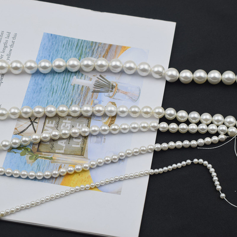 2-12天然贝壳贝珠仿珍珠白色圆串珠女毛衣链散珠DIY手链项链配件,淘宝优惠券,粉丝福利购,淘宝优惠卷
