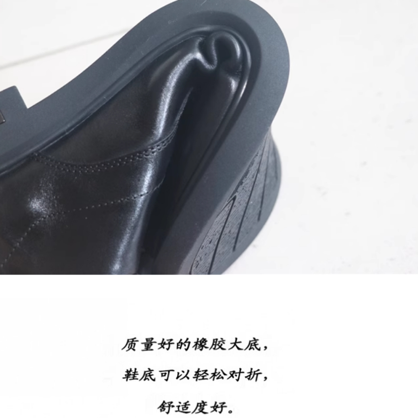 轻松舒适!柔软透气!简约有型头层牛皮德比鞋休闲皮鞋男商务通勤 - 图2