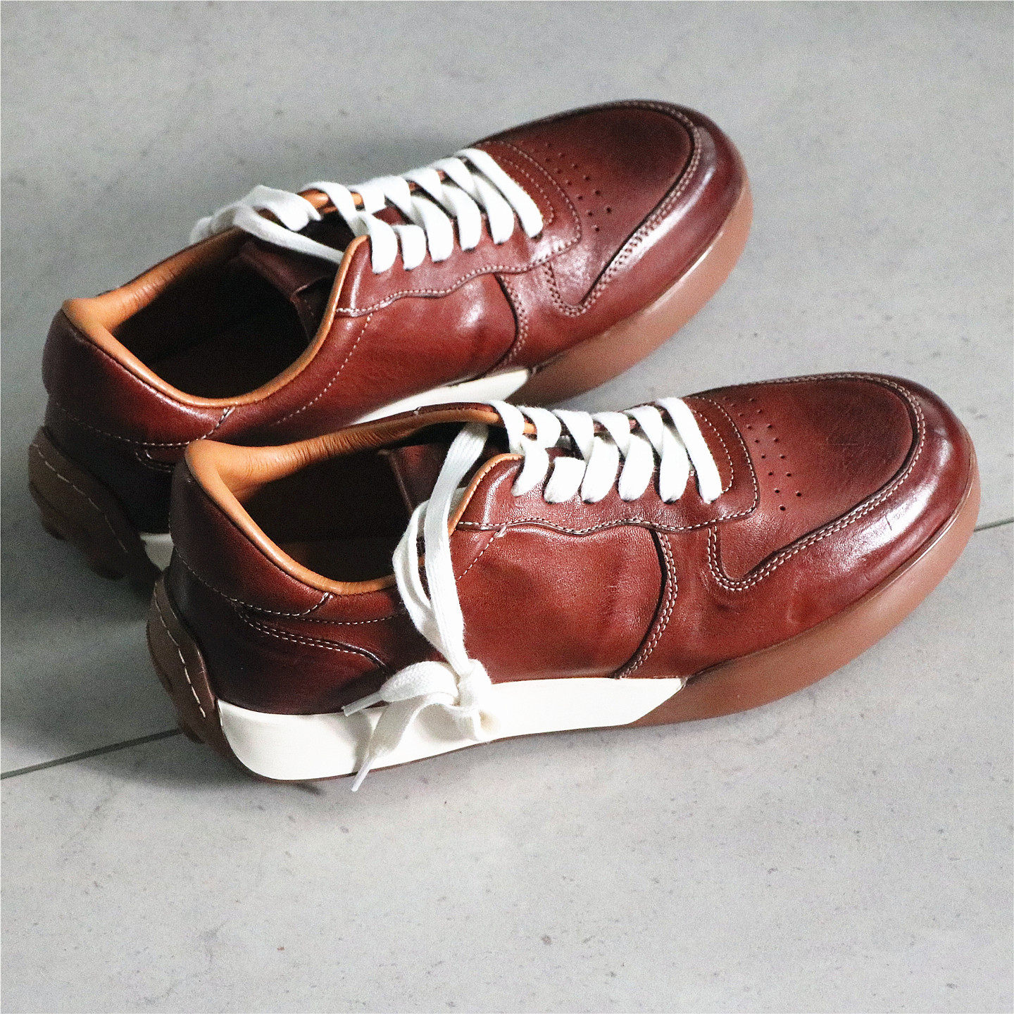 轻奢街头感！手工水洗马皮！柔软舒适透气！复古球鞋德训鞋休闲鞋,淘宝优惠券,粉丝福利购,淘宝优惠卷