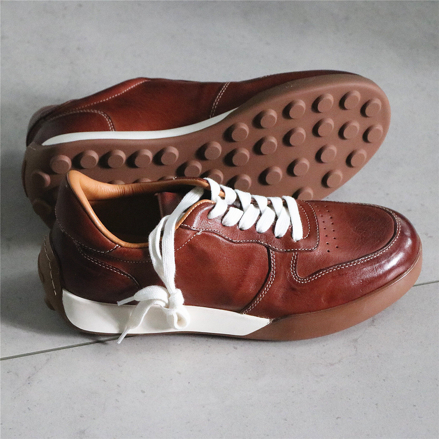 轻奢街头感！手工水洗马皮！柔软舒适透气！复古球鞋德训鞋休闲鞋,淘宝优惠券,粉丝福利购,淘宝优惠卷