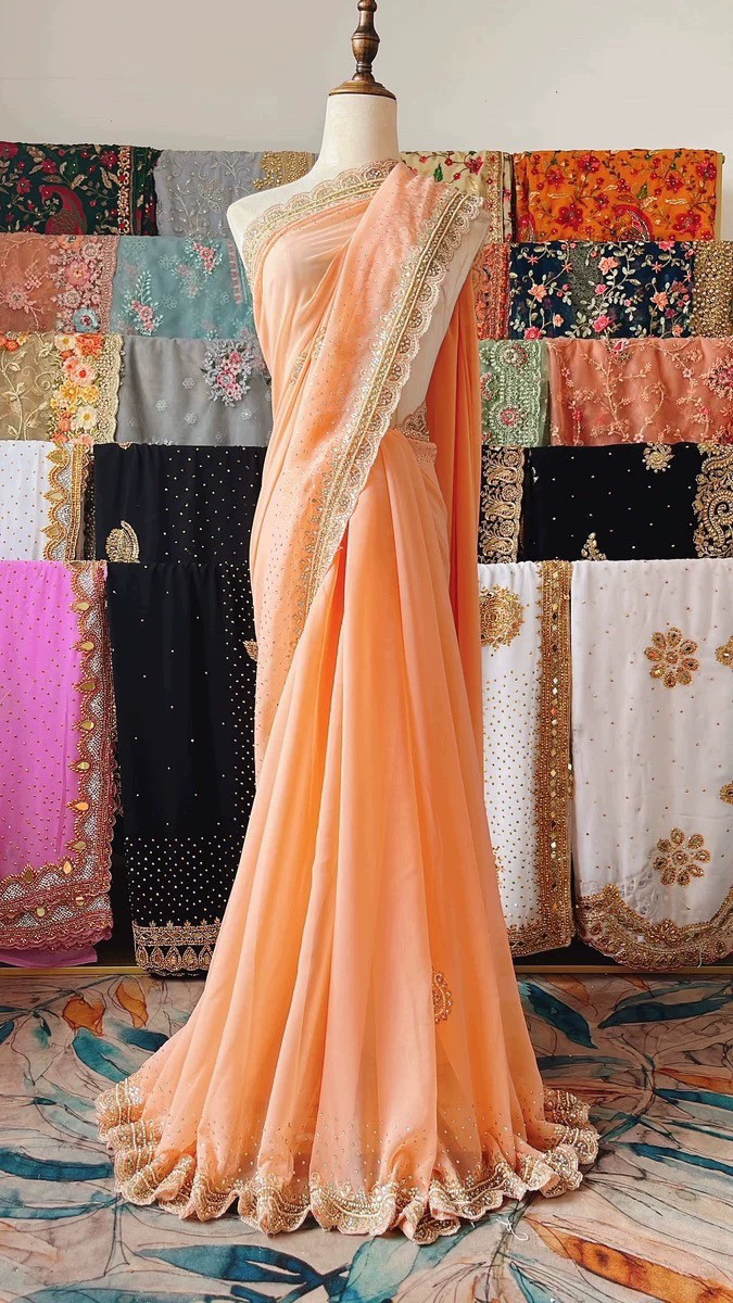 印度重工刺绣钉珠6米大纱丽尼泊尔泰国服饰  年会旅游/顺丰包邮