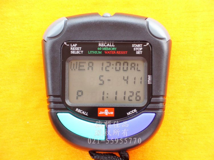 正品金雀秒錶JD-3Bii計時器60道 定時器定時器賽車計時器 裁判表