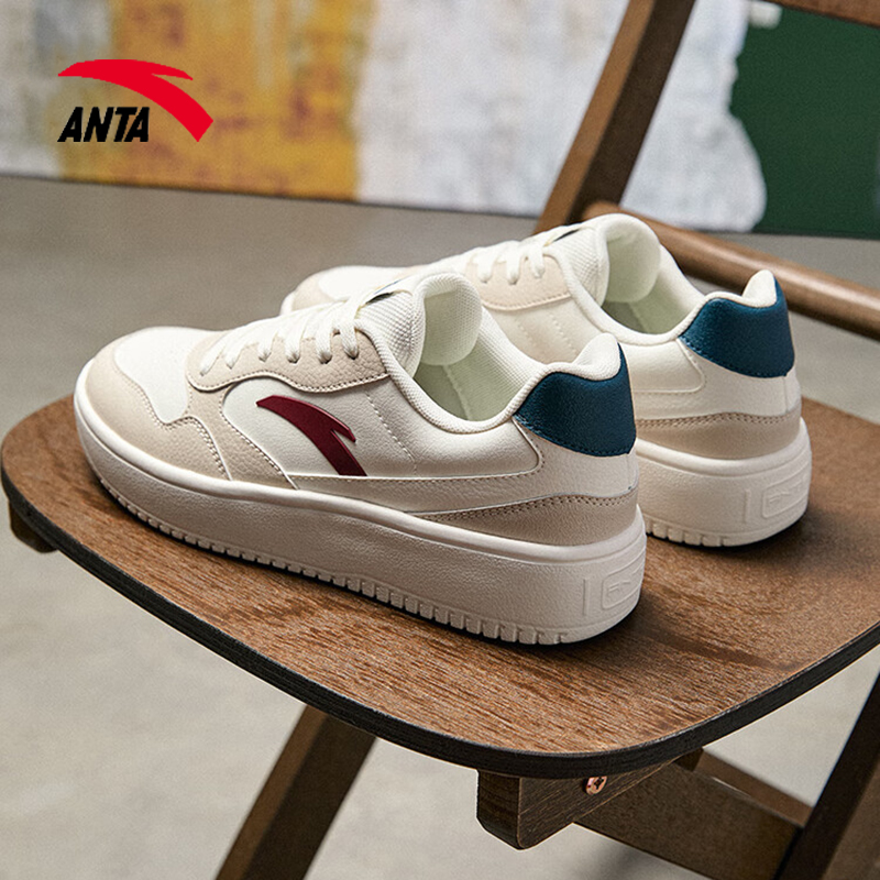 安踏板鞋男冬季新款学生小白鞋厚底休闲鞋官方旗舰正品男士运动鞋 - 图2