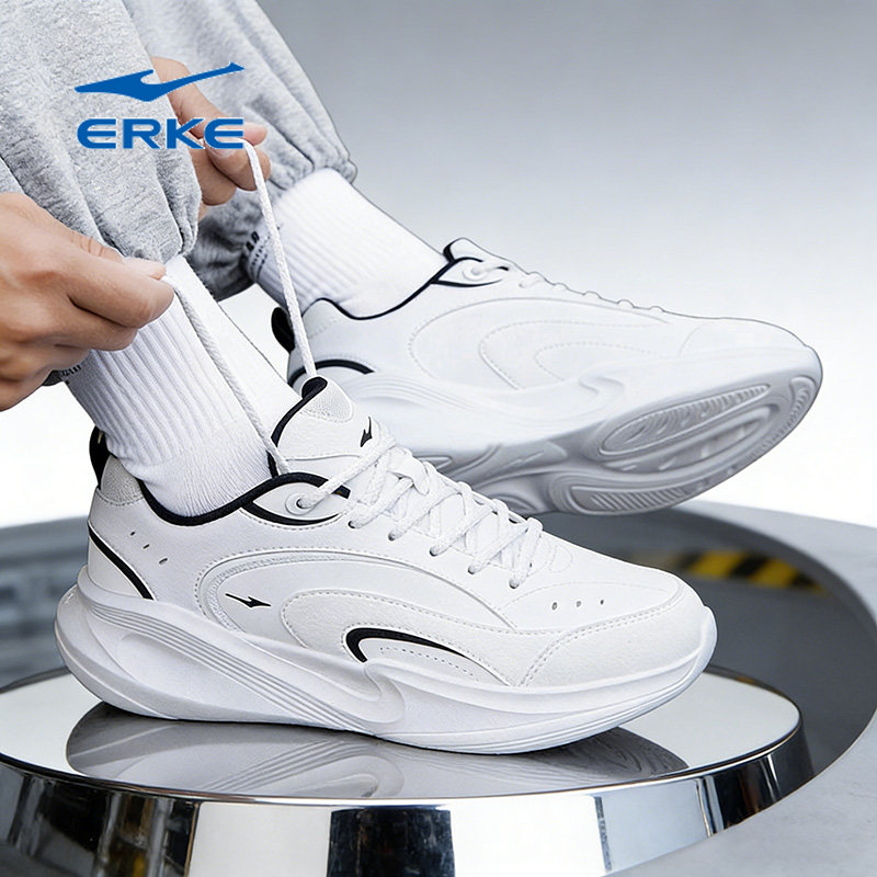 鸿星尔克男鞋新款老爹鞋复古厚底增高冬季休闲鞋子男士缓震运动鞋,淘宝优惠券,粉丝福利购,淘宝优惠卷