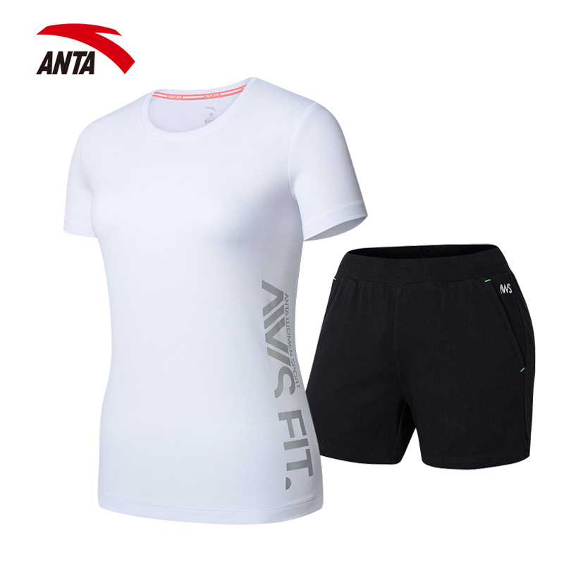 安踏运动套装女装运动服夏装新款薄款健身跑步