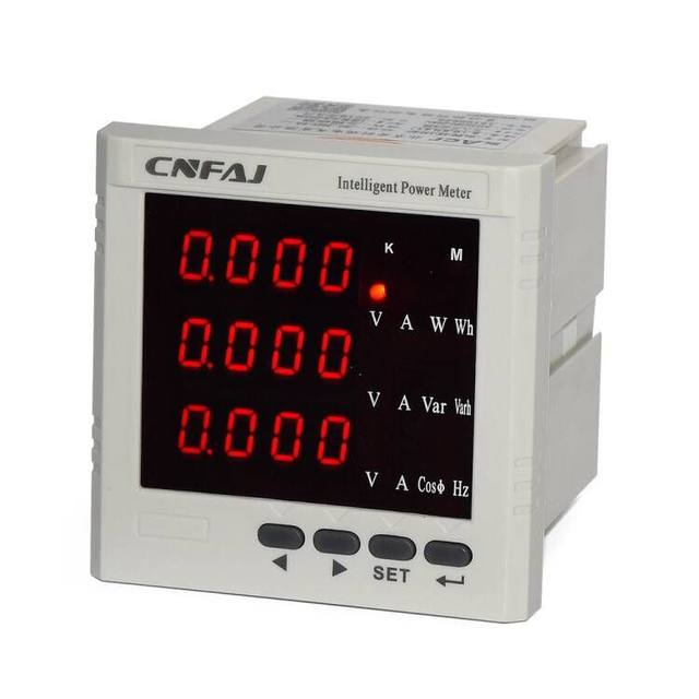 Three-phase digital current, voltage, power and power instrument