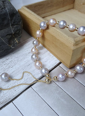 纯天然淡水珍珠手链小众女饰品
