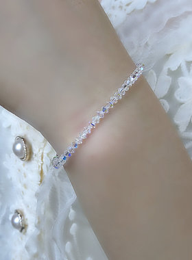 超闪正品施家水晶手链女奥地利