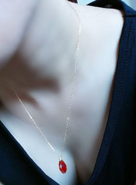 韩版水晶项链锁骨链水晶