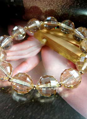 时尚风切面结婚礼品水晶手链