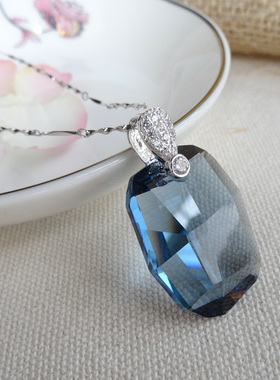 水晶项链吊坠短款饰品