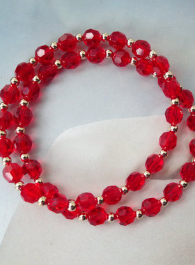 本命年红色时尚风生日幸运手串