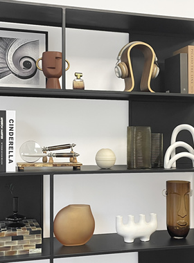 简约现代样板间书柜家居软装饰品