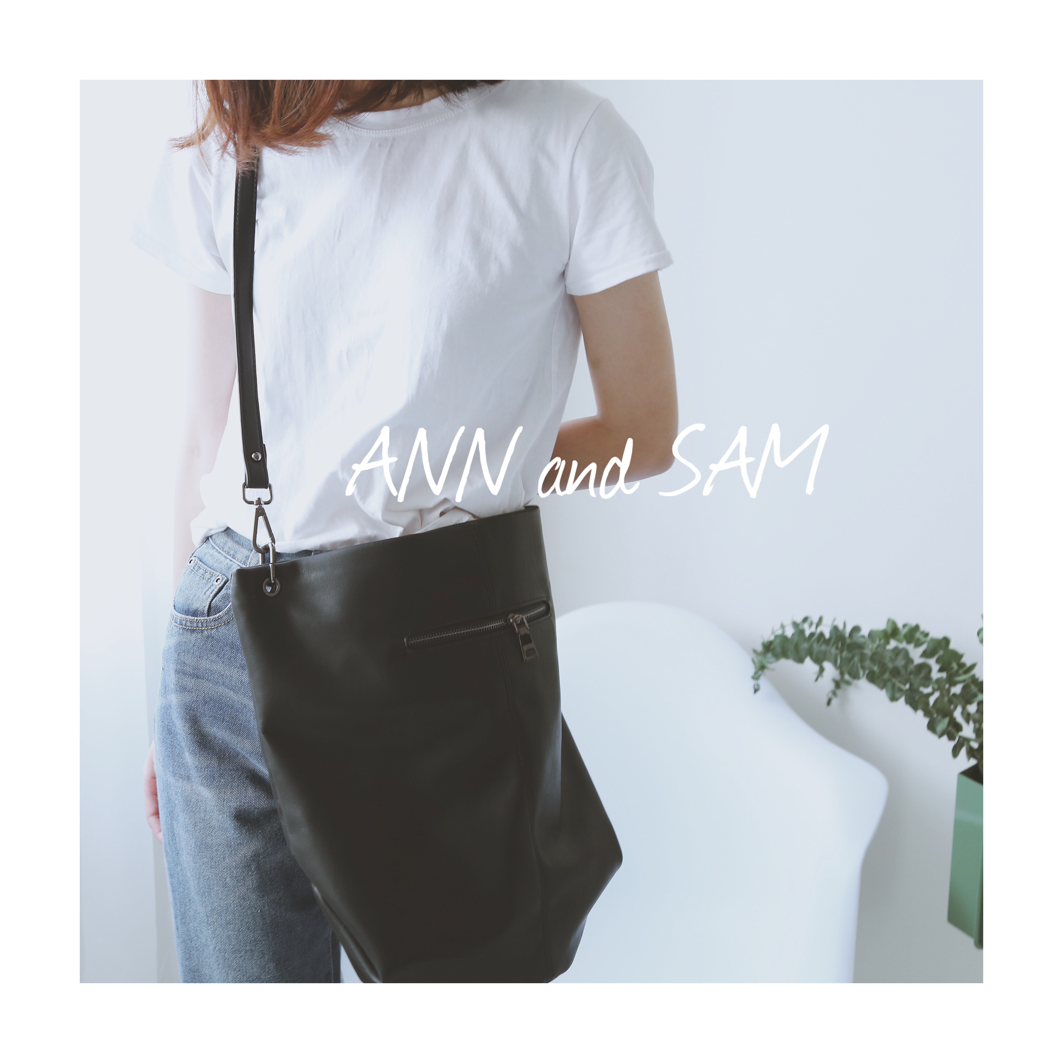 ANN and SAM 久違的簡約大包女斜挎包 也太能裝了2018新品