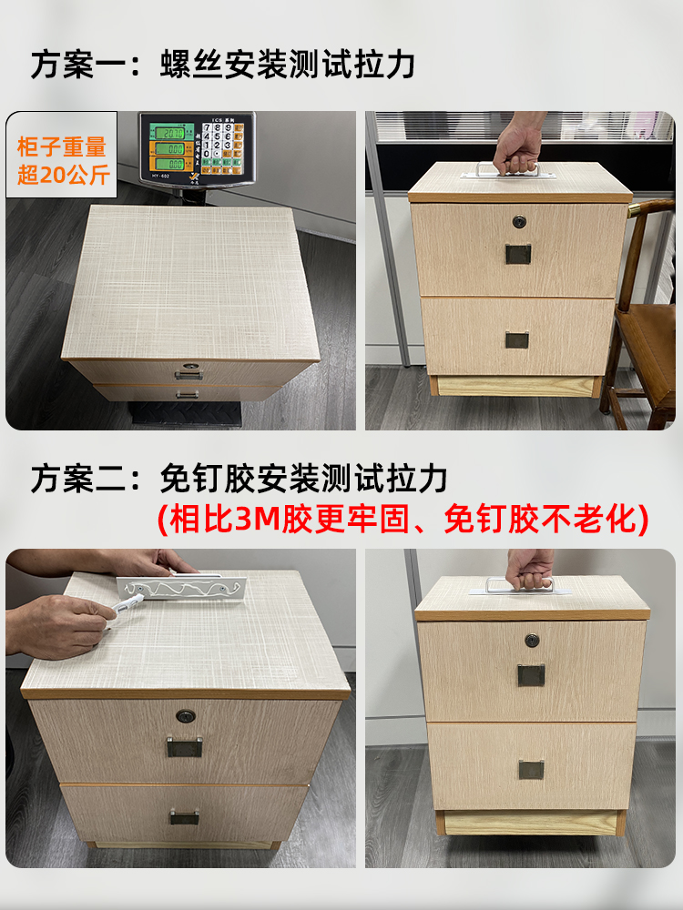 移门柜门拉手浴室免打孔明装铝合金实心粘贴手柄卫生间推拉门把手 - 图0