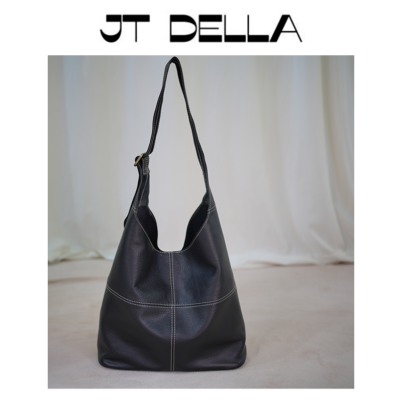 头层牛皮大容量真皮包托特腋下单肩包个性百搭宽肩带斜挎包女士,淘宝优惠券,粉丝福利购,淘宝优惠卷