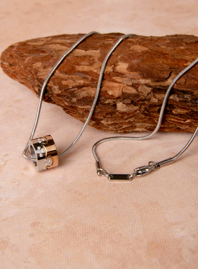 REDO简约银色吊坠锁骨链送女友