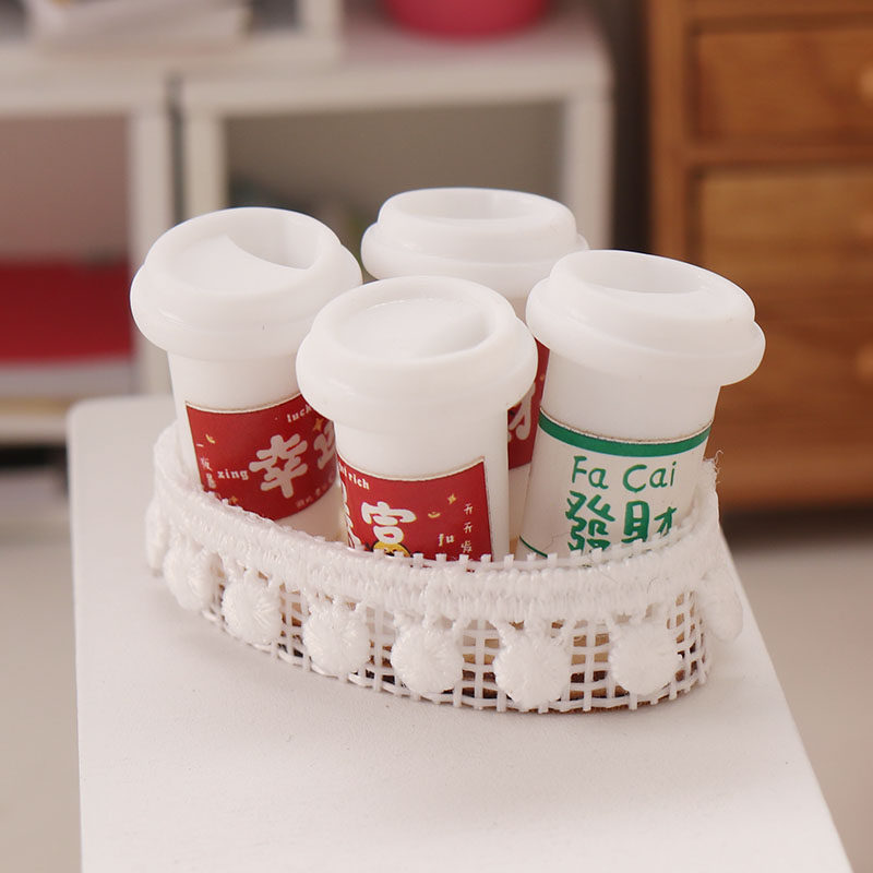 里左拉 微缩食玩奶茶迷你模型1:12分ob11娃娃屋生活场景dollhouse,淘宝优惠券,粉丝福利购,淘宝优惠卷