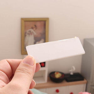 里左拉 微缩食玩白色置物架隔板迷你模型1:12分ob11娃娃屋家具diy