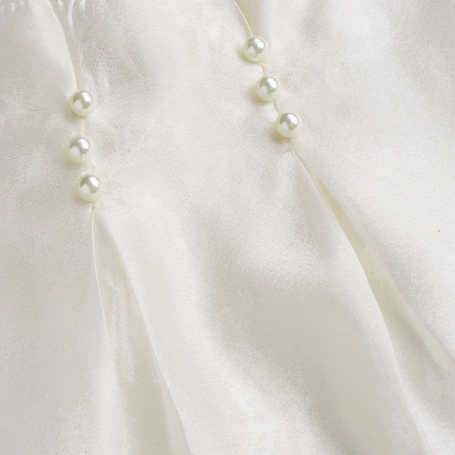 ເສື້ອຢືດ chiffon lace lace ຢືນຂຶ້ນແບບຝຣັ່ງສີທອງຄໍາສໍາລັບແມ່ຍິງໃນລະດູໃບໄມ້ປົ່ງແລະດູໃບໄມ້ລົ່ນແບບໃຫມ່ຂອງ tencel ຊັ້ນສູງ