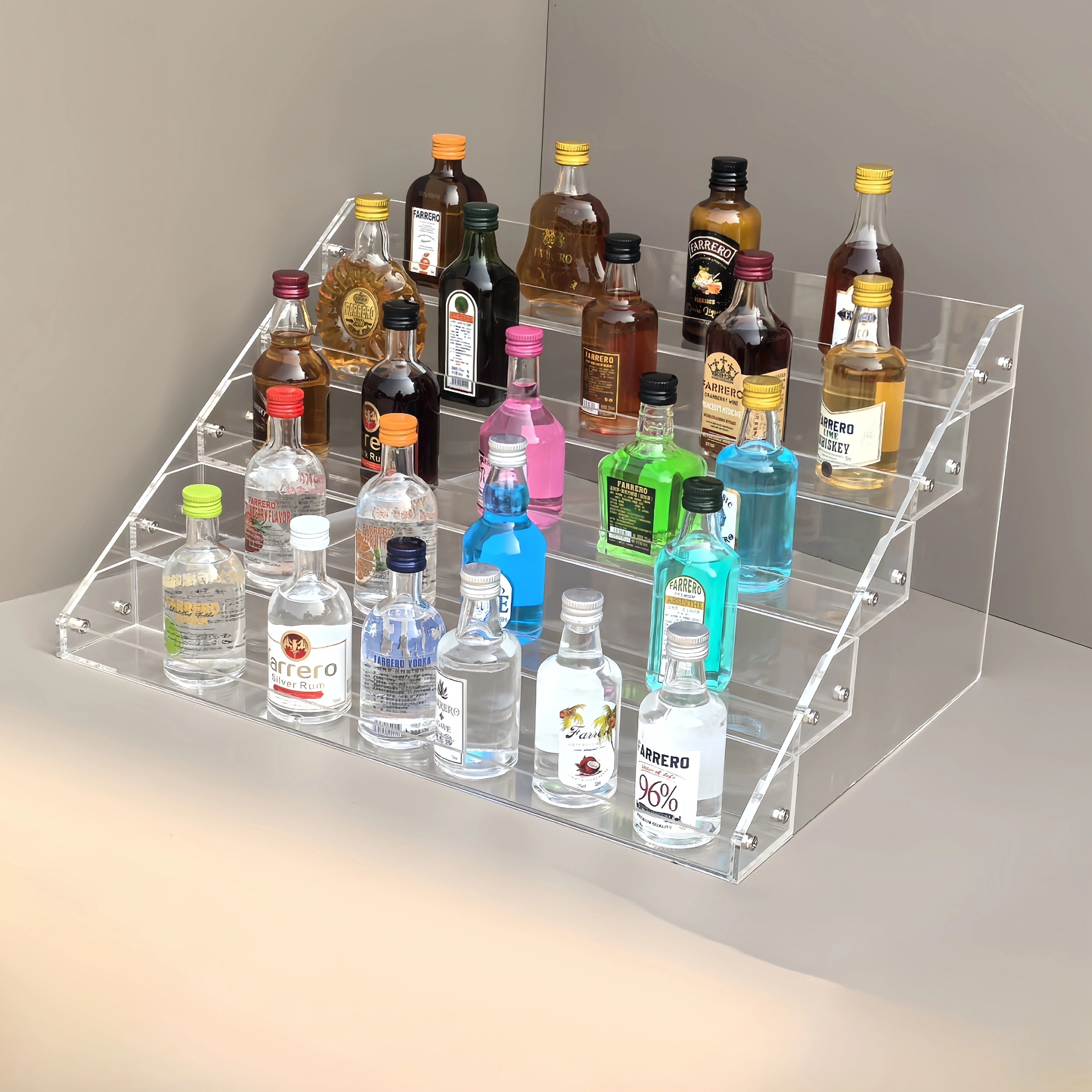 亚克力酒架 便利店零食展示架 网红迷你洋酒伏特加展架阶梯香水架,淘宝优惠券,粉丝福利购,淘宝优惠卷