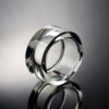 Exquisite thickened crystal glass round jewelry box to store bead chain ring jewelry box dust-proof storage box gift