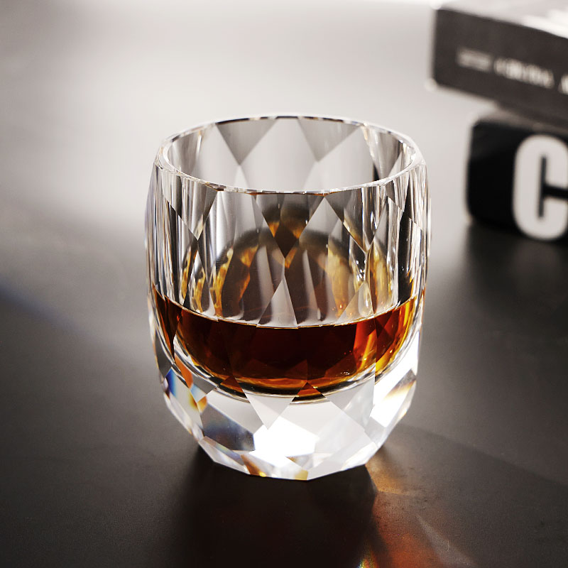 轻奢创意威士忌酒杯K9水晶玻璃手工杯洋酒杯家用喝酒送礼盒装杯子 - 图2