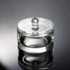 Exquisite thickened crystal glass round jewelry box to store bead chain ring jewelry box dust-proof storage box gift