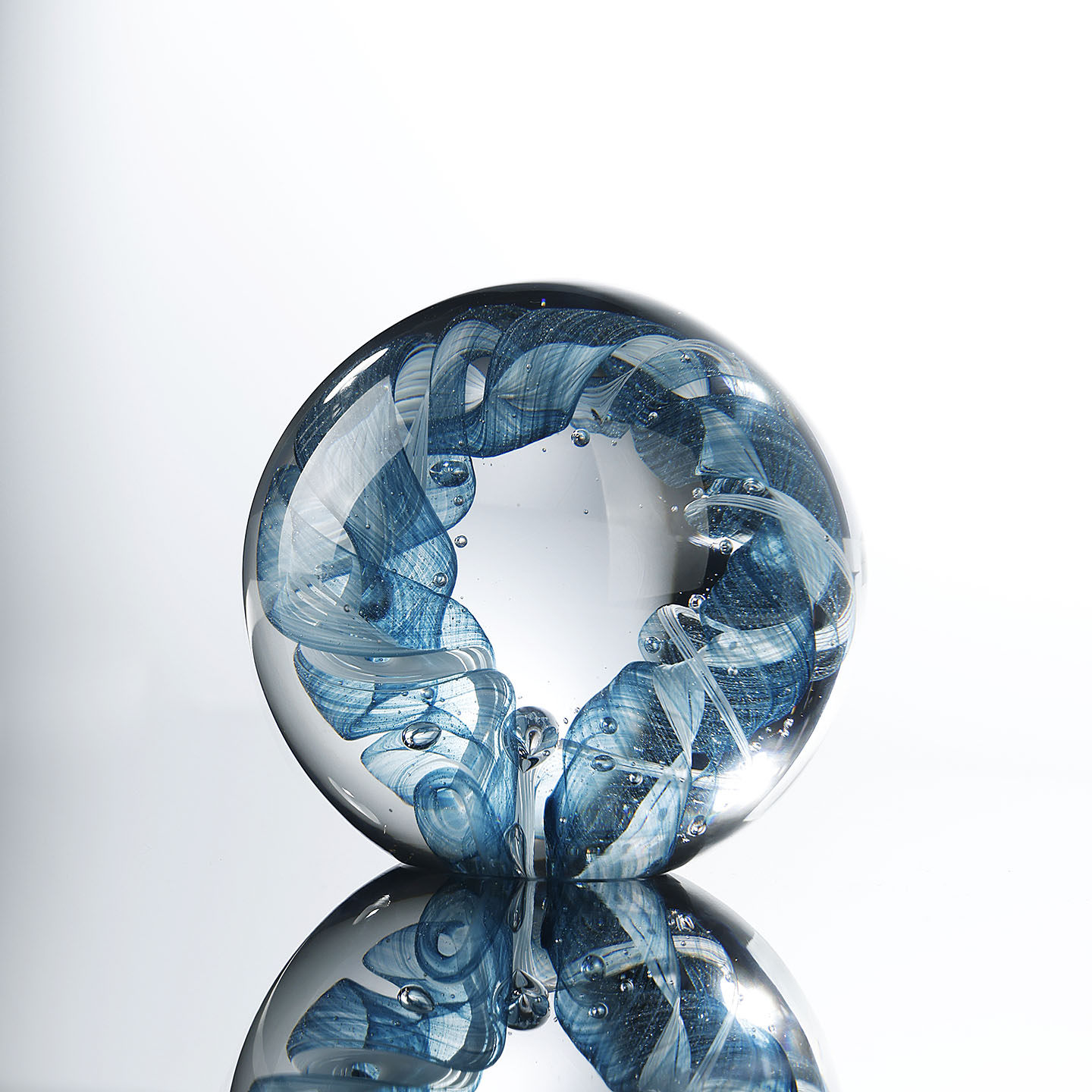 创意抽象蓝花纹琉璃水晶球摆件客厅办公室桌面装饰纪念品装饰礼物,淘宝优惠券,粉丝福利购,淘宝优惠卷