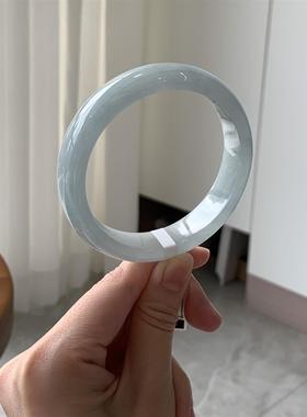 天然玉长情缅甸翡翠手镯冰糯种纯色正圈真玉冰透玉手镯子女友送礼