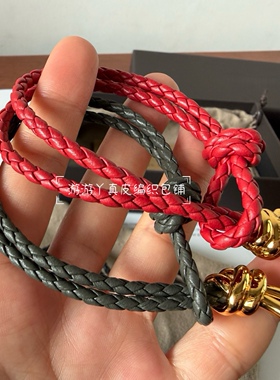 真皮小羊皮手工编织本命年手绳手链女士简约时尚潮流情侣个性手饰