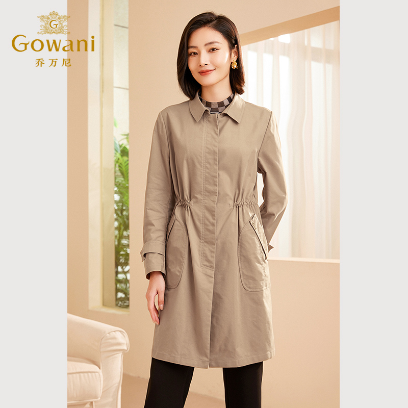 Gowani/乔万尼商场同款2024新品秋女风衣外套束腰显瘦ET3A658803