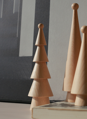 创意木质桌面雕塑装饰摆件乔迁礼品简约风格家居样板间桌面装饰品