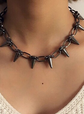 跨境朋克性感铆钉欧美嘻哈女项链