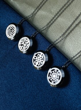 原创316L香薰扣项链扩香项链吊坠