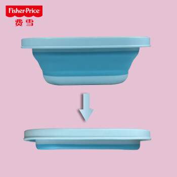 新款 费雪(FisherPrice)婴儿折叠新生儿洗脸洗pp盆宝宝专用脸盆可 - 图1